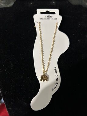 Ella Gold Elephant Charm Ankle Bracelet Necklace